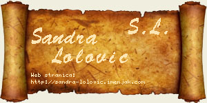 Sandra Lolović vizit kartica